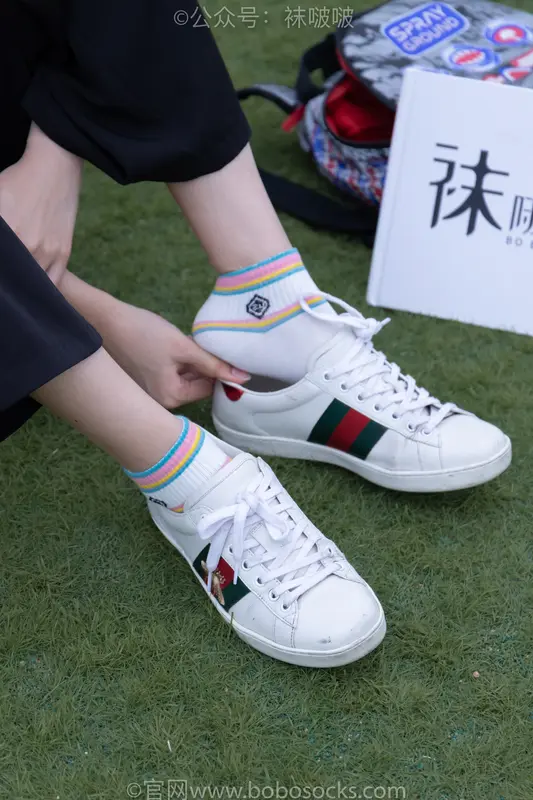 [BoBoSocks袜啵啵]NO.021 泡芙-板鞋、白棉袜、裸足 19