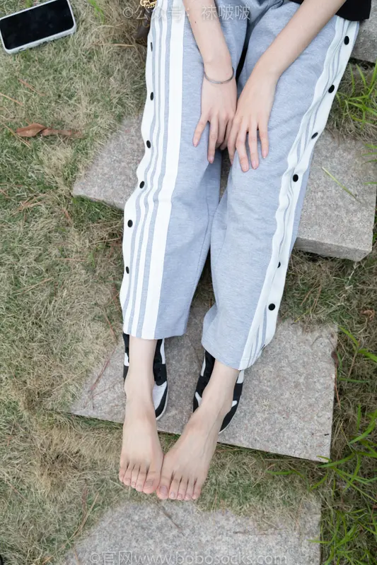 [BoBoSocks袜啵啵]NO.023 稚予-AJ、白色短棉袜、裸足 17
